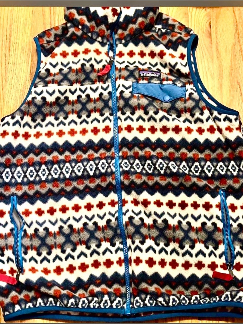Patagonia Synchilla Men's Aztec Snap T Fleece Vest -men’s Large